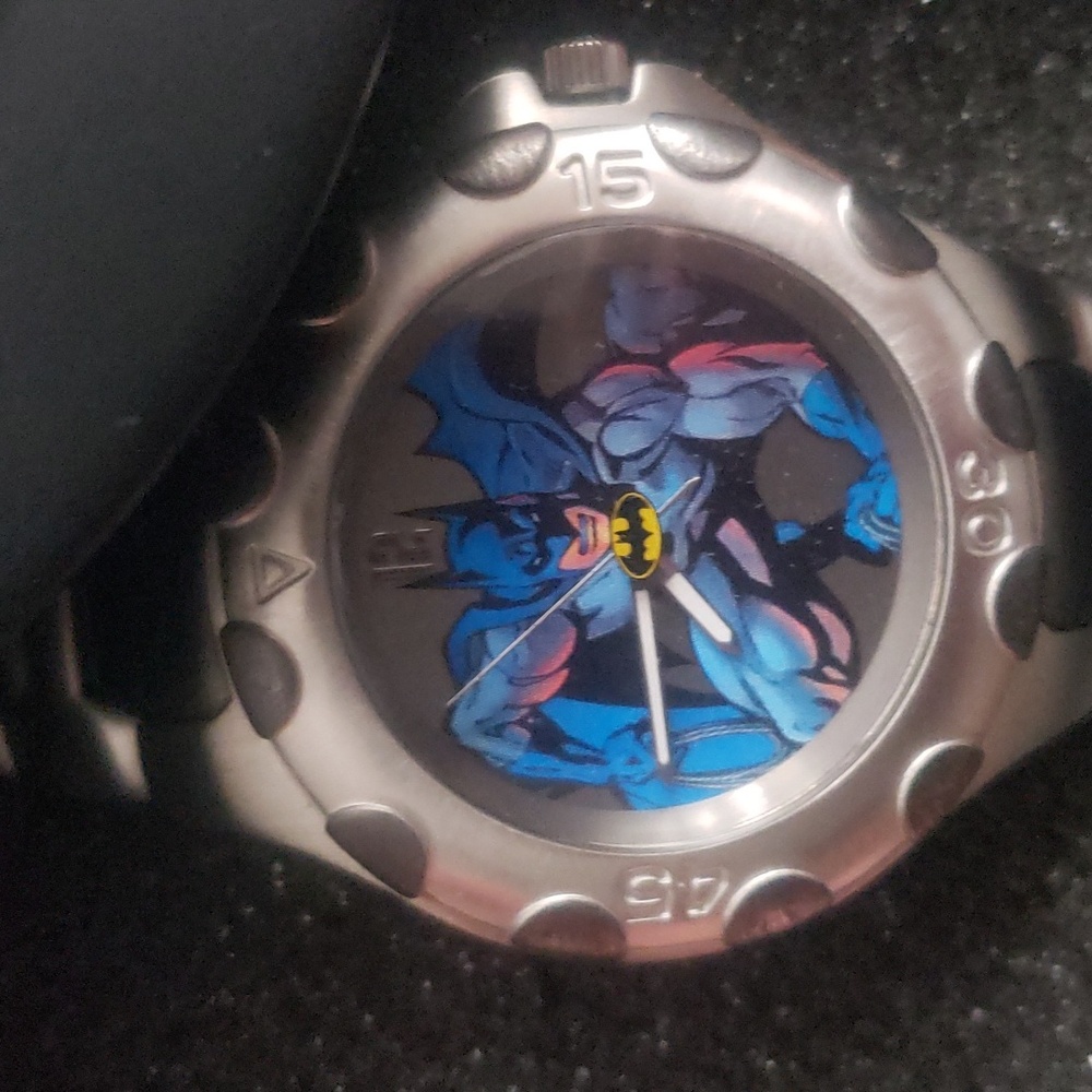 Fossil Batman Bat-Signal Limited Edition Watch Y2K 2000 New in Box - Picture 3 of 7